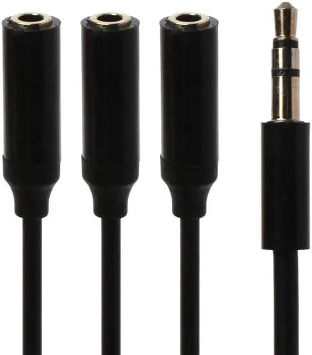 Alt view image 4 of 6 - 1Pcs 0.5M 3.5mm Male Plug to 1/8" 3.5mm 3 Output Stereo Female Audio Splitter Extension Audio Cable