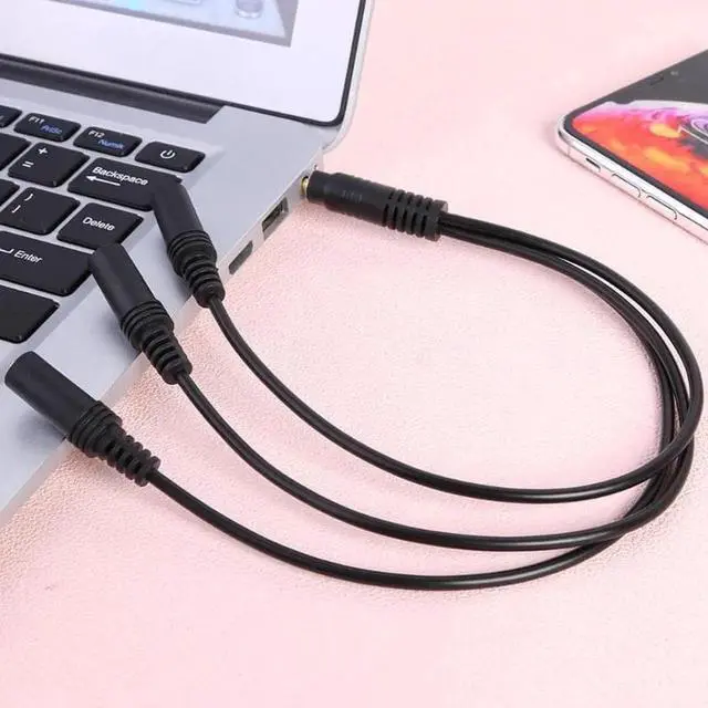 Alt view image 5 of 6 - 1Pcs 3.5mm 4 Pole Plug to 3 Way Stereo Audio Headphone Splitter Adapter Cable Black pvc Gold plated Plug Fit 3.5mm AUX audio output