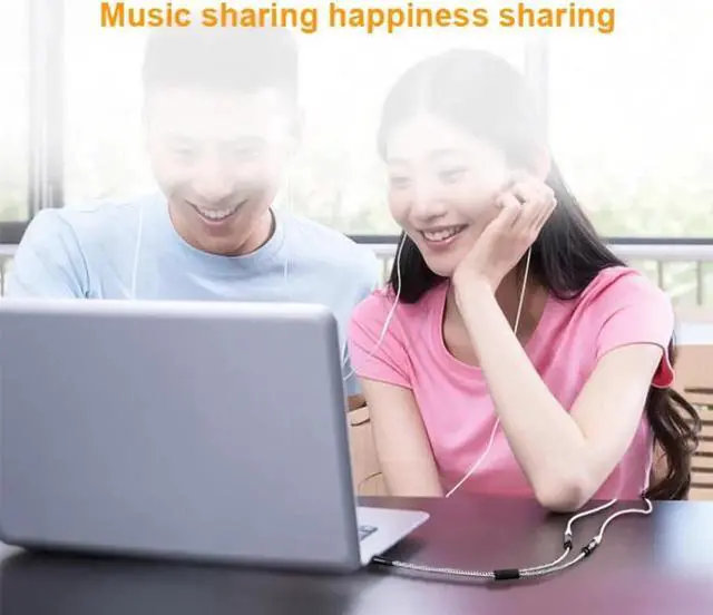 Alt view image 6 of 6 - 1Pcs Headphone Splitter Audio Cable 3.5mm Male to 2 Female Jack 3.5mm Splitter Adapter Aux Cable for iPhone Samsung Converter