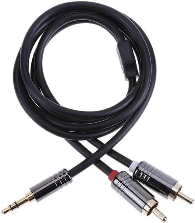 Alt view image 6 of 6 - 1Pcs 3.5mm Male to 2 RCA Male Audio Splitter Converter Cable Adapter 24K Gold Plated Plug Audio Speaker Cables Cord Wire Line