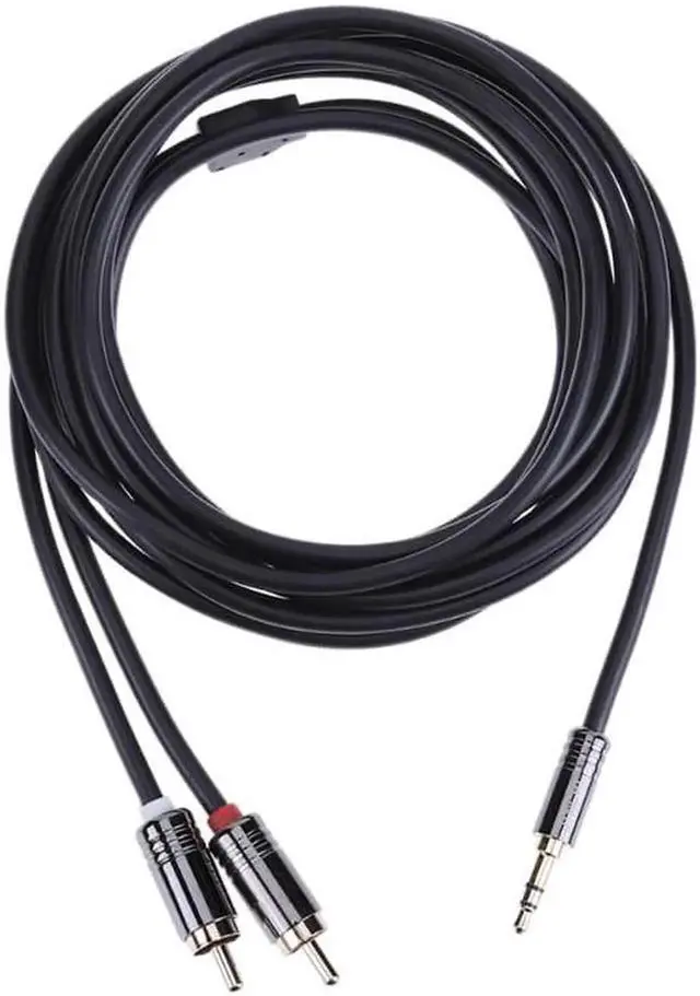 Alt view image 3 of 6 - 1Pcs 3.5mm Male to 2 RCA Male Audio Splitter Converter Cable Adapter 24K Gold Plated Plug Audio Speaker Cables Cord Wire Line