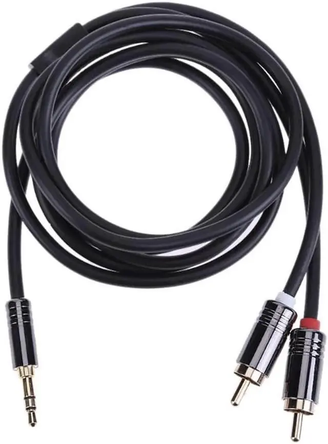 Alt view image 4 of 6 - 1Pcs 3.5mm Male to 2 RCA Male Audio Splitter Converter Cable Adapter 24K Gold Plated Plug Audio Speaker Cables Cord Wire Line