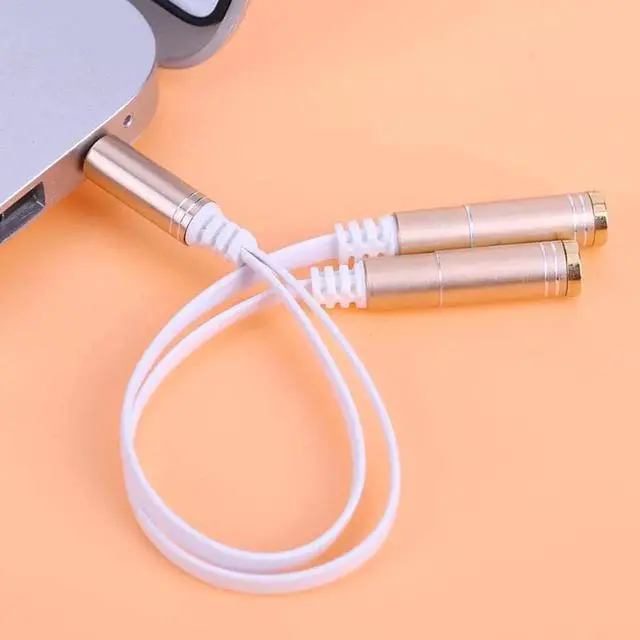 Alt view image 2 of 5 - 1Pcs 3.5mm Stereo Audio Male to 2 Female Headphone Mic Y Splitter Cable Adapter 3 pole Audio Cable for PC Notebook Laptop