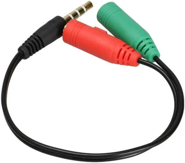Alt view image 4 of 6 - 1Pcs 3.5mm Male to 2 Female Stereo Headphone Microphone Earphone Audio Y Splitter Extension Cable Adapter Plug Jack Cord Audio Cable