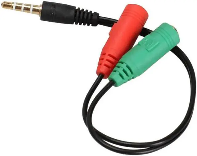 Alt view image 3 of 6 - 1Pcs 3.5mm Male to 2 Female Stereo Headphone Microphone Earphone Audio Y Splitter Extension Cable Adapter Plug Jack Cord Audio Cable
