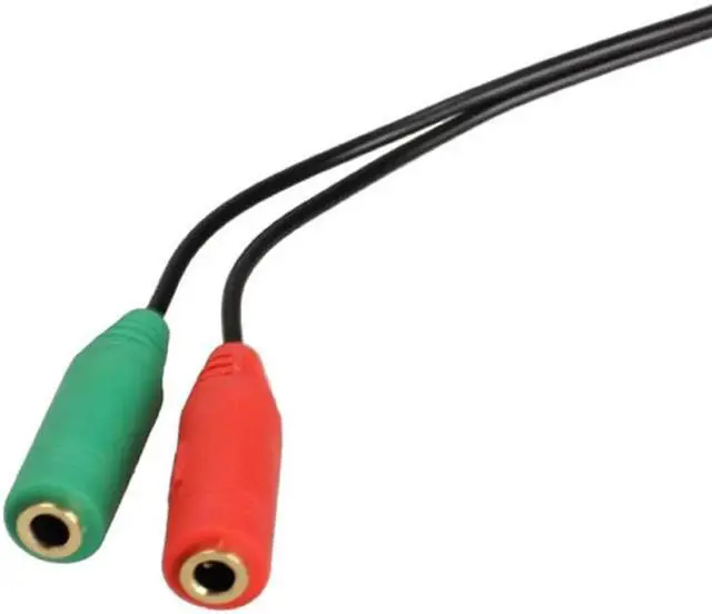 Alt view image 2 of 6 - 1Pcs 3.5mm Male to 2 Female Stereo Headphone Microphone Earphone Audio Y Splitter Extension Cable Adapter Plug Jack Cord Audio Cable
