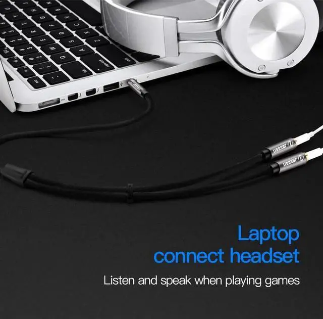 Alt view image 3 of 6 - 1Pcs 3.5mm Aux Cable Audio Splitter for Computer Jack 3.5mm 1 Male to 2 Female Mic Y Splitter AUX Cable Headset Splitter Adapter