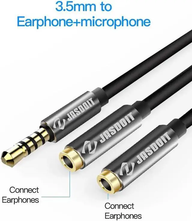 Alt view image 6 of 6 - 1Pcs 3.5mm Aux Cable Audio Splitter for Computer Jack 3.5mm 1 Male to 2 Female Mic Y Splitter AUX Cable Headset Splitter Adapter