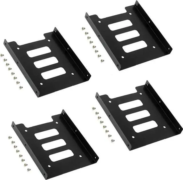 Alt view image 2 of 5 - 2.5 to 3.5 inch SSD Mounting Bracket HDD Metal Adapter Dock Laptop Hard Drive Holder for 2.5" SSD HDD PC Computer Server (4PCS)