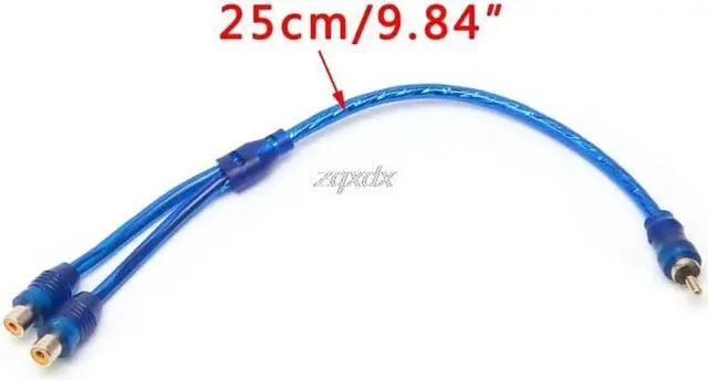 Alt view image 2 of 6 - 1Pcs Car Audio 1 RCA Female to 2 RCA Male Y Splitter Cable Converter Cord Adapter Cable For Car MP3 For Phone