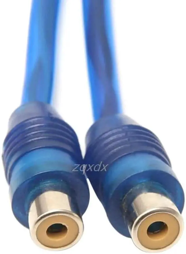 Alt view image 4 of 6 - 1Pcs Car Audio 1 RCA Female to 2 RCA Male Y Splitter Cable Converter Cord Adapter Cable For Car MP3 For Phone