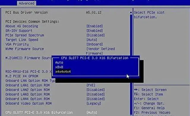 Alt view image 7 of 7 - PCIe 4.0 16x to 4X M.2 NVME SSD Adapter Card PCIe 4.0 GEN4 Full Speed Bifurcation Four-Bay Board Expansion Card 1 to 4 M.2 NVMe SSD Adapter Support 2242 2260 2280 22110 (with Heatsink)