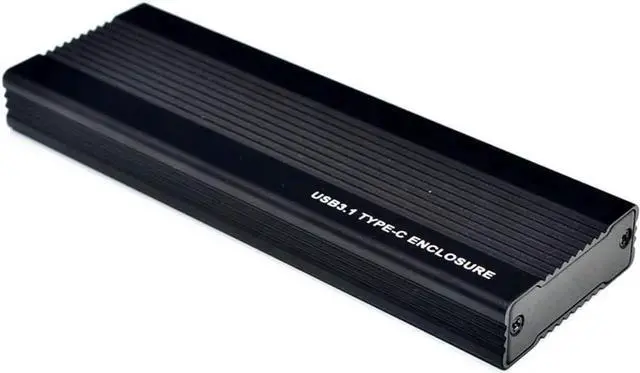 Alt view image 4 of 7 - 3TB NVME SSD Enclosure PCI-E M.2 to USB 3.1 Type-C Adapter Hard Drive Disk External Box USB C 10Gbps RTL9210 M2 M Key PCIE HDD Case for 2242 2260 2280 (Black 2 Cables)