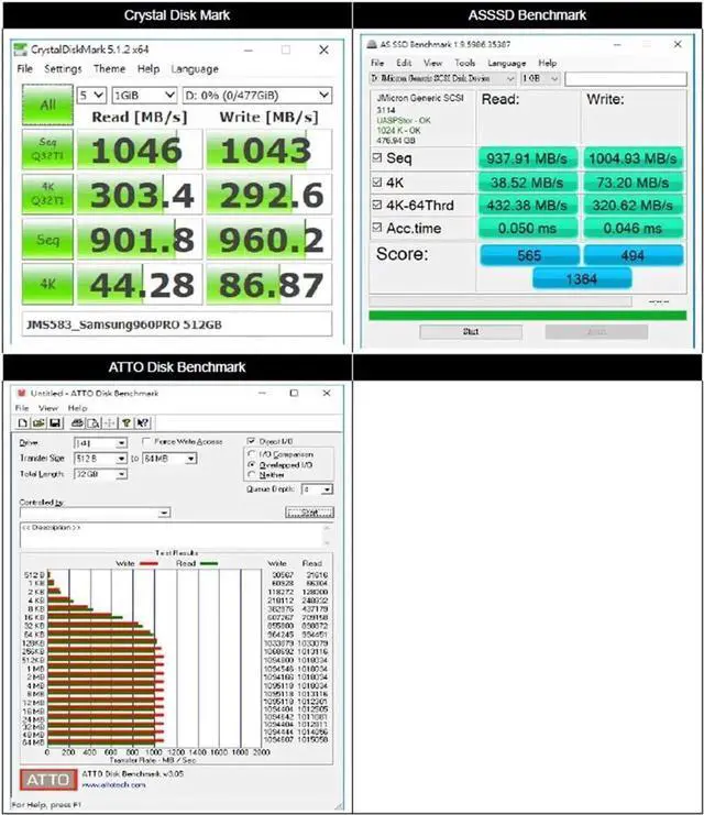 Alt view image 2 of 7 - 3TB NVME SSD Enclosure PCI-E M.2 to USB 3.1 Type-C Adapter Hard Drive Disk External Box USB C 10Gbps RTL9210 M2 M Key PCIE HDD Case for 2242 2260 2280 (Black 2 Cables)