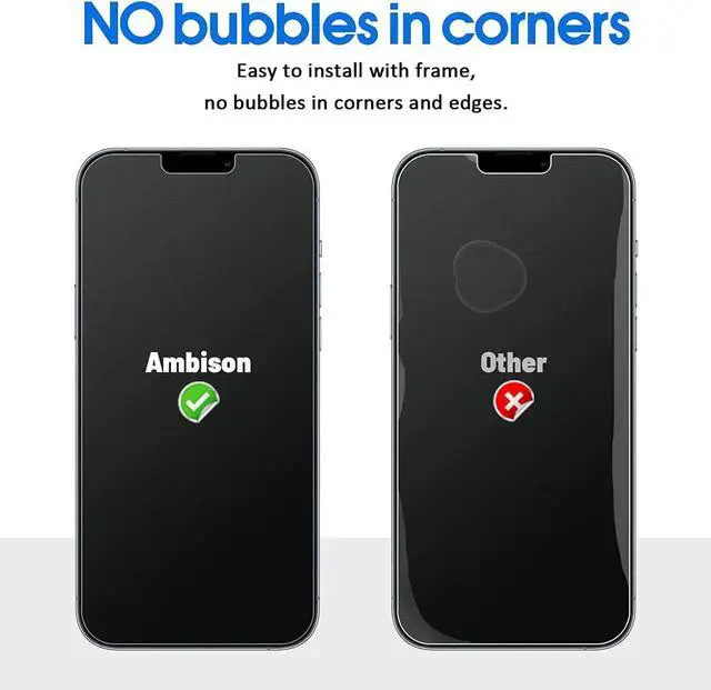 Alt view image 2 of 7 - [2 Pack] Matte Glass Screen Protector Designed for iPhone 14 2022/iPhone 13/13 Pro, Install Frame/Bubble Free/Anti-Glare&Fingerprint, 9H Tempered Glass Clear for iPhone 13/13 Pro 2021 6.1inch