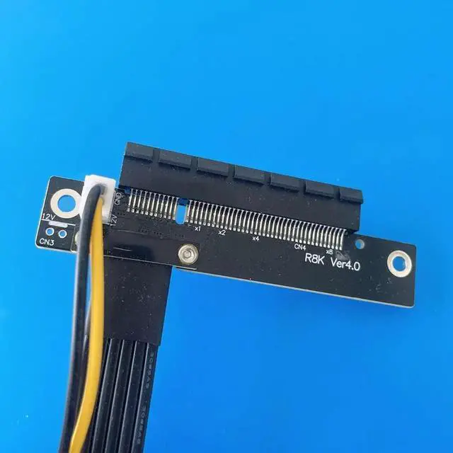 Alt view image 2 of 6 - Gen4 Mini PCI-E to to PCI Express 8X Extension Cable mPCIe to PCIe 4.0 8X Riser Cable Adapter for Motherboard PCI-E4.0 8X SSD (15cm,R68SK 4.0)
