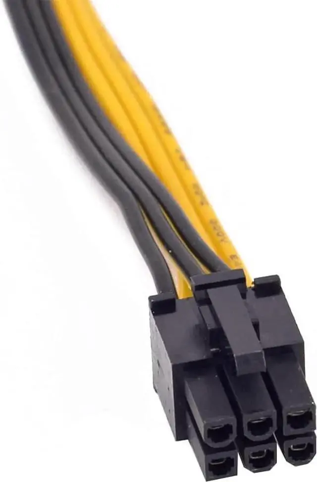 Alt view image 2 of 5 - 6PCS PCIe 6Pin to 6+2 Pin Power Supply Cable 8 Pin to 6 Pin PCI Express Graphics Card Power Cable GPU to GPU Male Port for Server 6Pin Converter Board BTC Miner (80cm,6PCS a Lot)