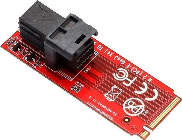 Alt view image 5 of 6 - M.2 Mini-SAS HD to U.2 Cable (SFF-8643 to SFF-8639) Connector for U.2 PCIe-NVMe SSD U2 U.2 Kit Cable Included SI-ADA40121