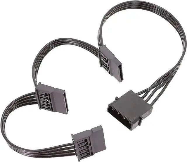 Alt view image 4 of 5 - 5" 3 x Optical Drive Bay to 4-Bay 3.5 Inch SATA SAS HDD Cage Rack Bracket Hard Drive Tray Caddy Adapter with SATA 3.0 Date Cable (W 4P to SATA Cable)