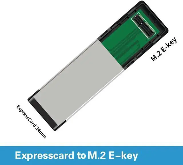 Alt view image 4 of 4 - ExpressCard 34mm to Mini Pcie Riser Card/to M.2 E-Key Adapter Card/to M.2 NVME Card Reader Wireless Card Test Adapter Card for Laptop (for M.2 E-Key)