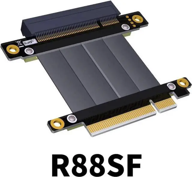 Alt view image 5 of 6 - PCIe X8 to X8 Adapter Cable for Graphics Video Card PCI Express Extender PCIe X8 to PCIe X8 Slot Extension Cable for 1U 2U Server (5CM)