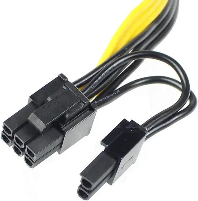 Alt view image 4 of 7 - 2 Pack 8pin to Dual PCIe 8 Pin (6+2) Graphics Card PCI-E Cable Power Splitter Cable GPU/CPU 18AWG Wire 15cm