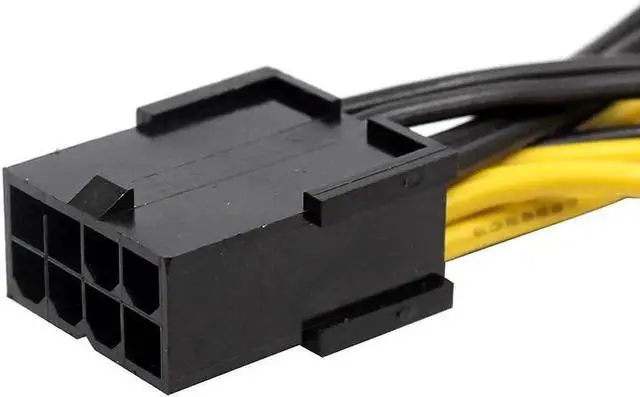 Alt view image 2 of 7 - 2 Pack 8pin to Dual PCIe 8 Pin (6+2) Graphics Card PCI-E Cable Power Splitter Cable GPU/CPU 18AWG Wire 15cm