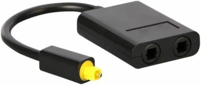 Alt view image 4 of 6 - 1Pcs Digital Optical Audio Splitter Adapter Fiber Optic Audio Cable 1IN 2 Out SPDIF Optical Cable Splitter Hub for CD DVD