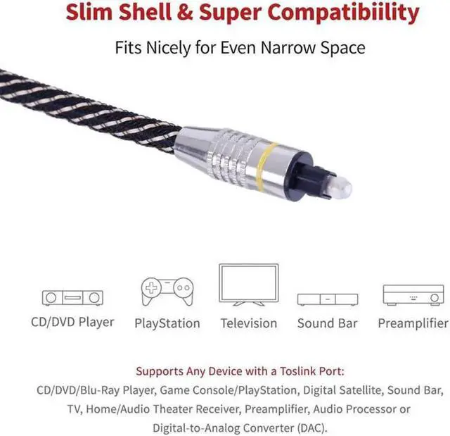Alt view image 4 of 6 - 1Pcs Digital Sound Toslink to Mini Toslink Cable 3.5mm SPDIF Optical Cable 3.5 to Optical Audio Cable Adapter