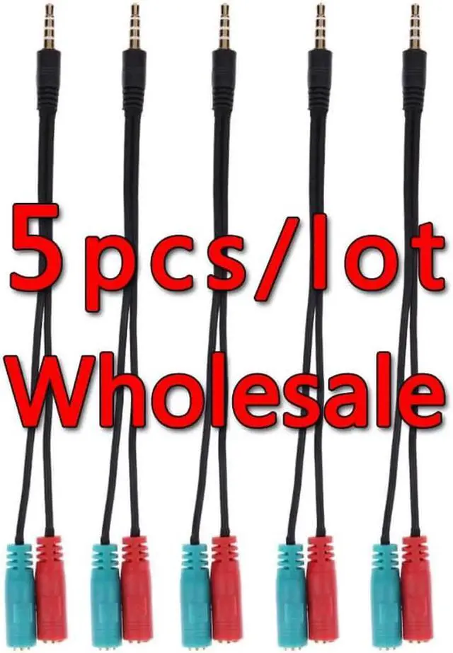Main image of 5pcs 2 In 1 Splitter 4 Pole 3.5mm Headphone Splitter Audio Cable 3.5mm Male To 2 Female Jack 3.5mm Splitter Adapter Aux Cable