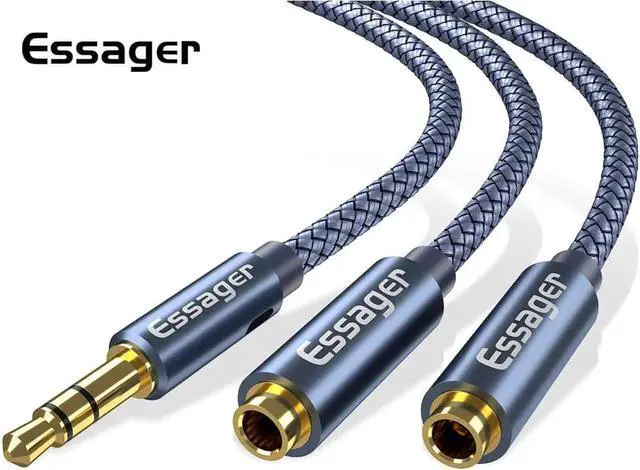 Main image of 1Pcs Aux Cable Jack 3.5mm Male to 2 Female Headphone Earphone Splitter 3.5 Jack Audio Cable Adapter For Xiaomi Redmi Samsung