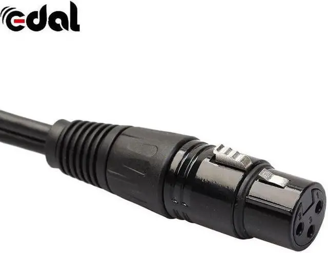 Alt view image 5 of 6 - 1Pcs 3 pin 1Ft XLR microphone adapter cable audio cable XLR female plug to 2 male XLR plug Y splitter cable