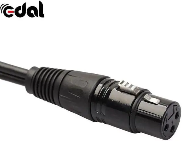 Alt view image 3 of 6 - 1Pcs XLR female plug to 2 male XLR plug Y splitter cable 3 pin 1Ft XLR microphone adapter cable audio cable