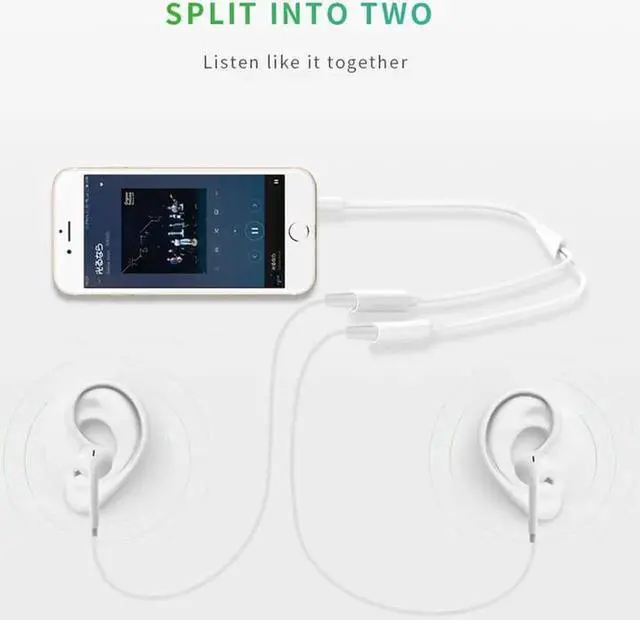 Alt view image 3 of 6 - 1Pcs Robotsky 3.5mm Earphone Audio Splitter 1 Male to 2 Female Audio Adapter Mobile Phone Extension Cable for Headset Laptop Speaker