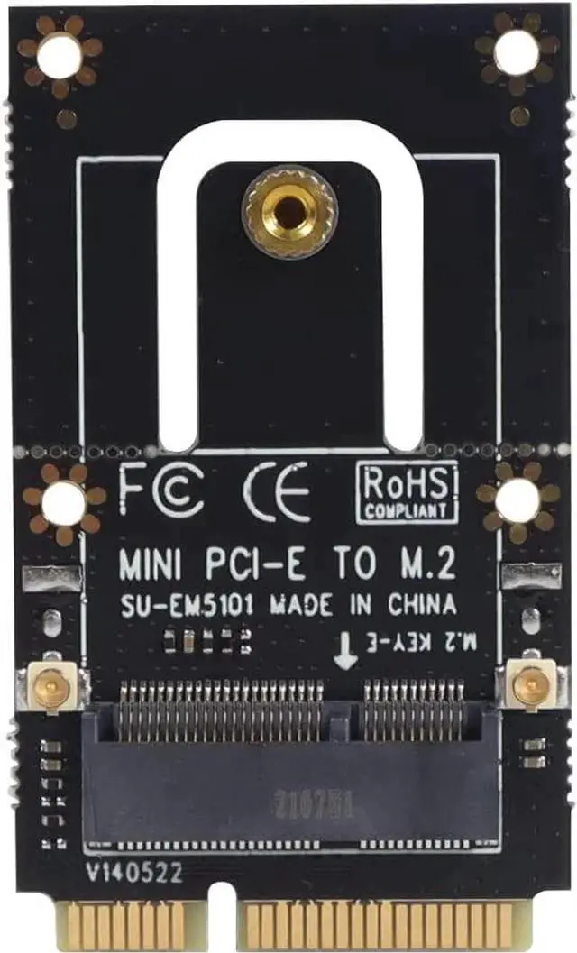 Alt view image 5 of 6 - NGFF M.2 to Mini PCI-E Adapter Card Mini Pci-e to M.2 Wireless Module Conversion Card EM5101 / EM5101B (EM5101 with Antenna)