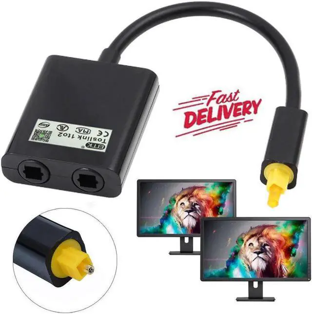 Main image of 1Pcs Audio Cable Splitter Adapter Optical Digital Audio Cable Splitter Adapter 2 Way SPDIF Toslink 1 To 2 Out Hub