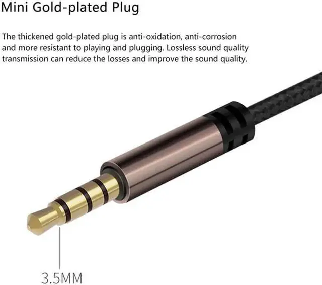 Alt view image 4 of 6 - 1Pcs Headphone Splitter Audio Cable 1 For 2 Jack 3.5mm to Jack Extension Aux Cable Adapter Male to Female for Microphone Phone Latpop