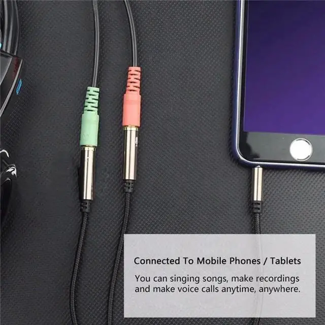 Alt view image 3 of 6 - 1Pcs Headphone Splitter Audio Cable 1 For 2 Jack 3.5mm to Jack Extension Aux Cable Adapter Male to Female for Microphone Phone Latpop