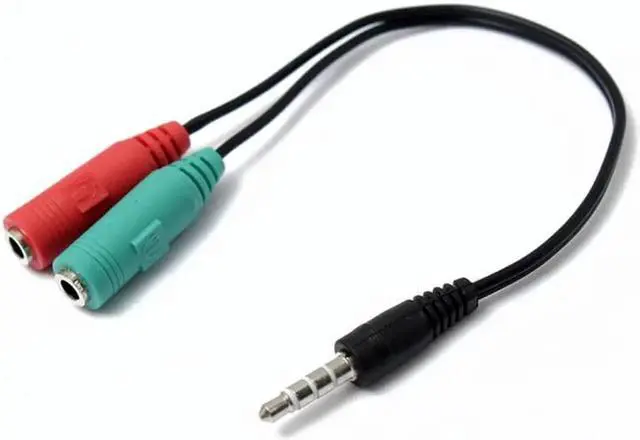 Alt view image 6 of 6 - 1Pcs CLAITE 3.5mm Jack Standard Audio Cable Stereo Headphone Microphone Audio Y shape Splitter Cable Adapter Plug Cord 18.5cm