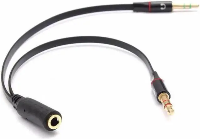 Alt view image 5 of 6 - 1Pcs 3.5mm Gold Plated Audio Mic Y Splitter Cable Headphone Adapter Female To 2 Male Cable for PC Laptop etc