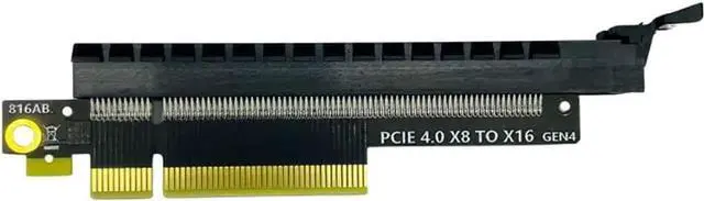 Alt view image 2 of 5 - PCIE 4.0 X4 X8 to X16 Riser Card Converter PCB Adapter GEN4 Board for Graphics Card Network Card Capture Card and Other Standard PCIE Card (X8 to X16)
