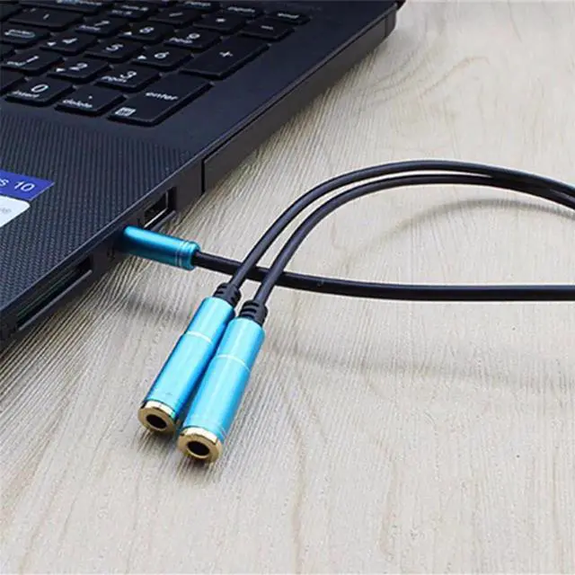 Alt view image 5 of 6 - 1Pcs 3.5mm Audio Splitter Cable for Computer Jack 3.5mm 1 Male to 2 Female Mic Y Splitter Cable Headset Splitter Adapter