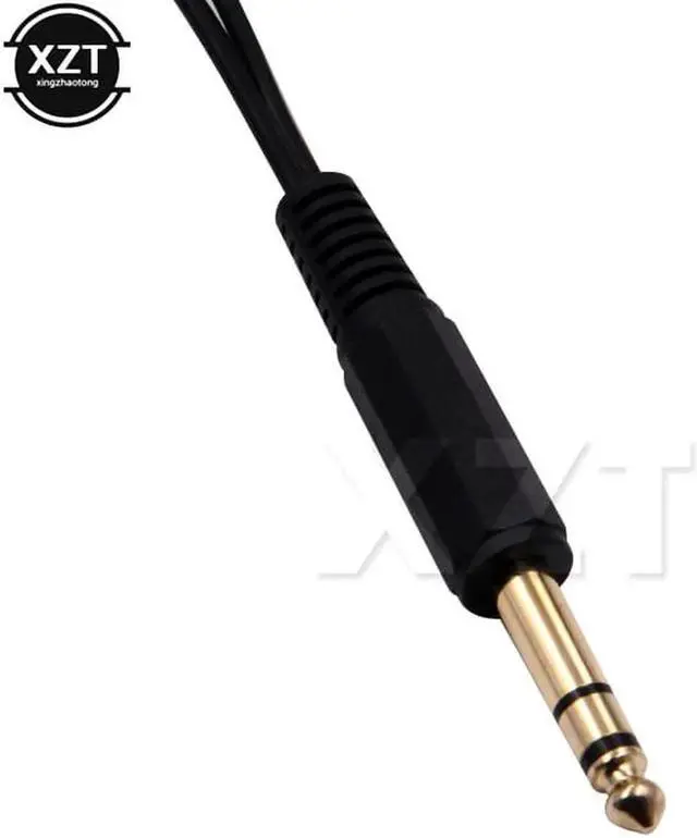 Alt view image 3 of 4 - 1Pcs 6.35 mm Male Stereo to 6.35 mm Double Female Adapter Jack 1/4 Audio Y Splitter Audio Cable 6.35 to 2*6.35 Connector
