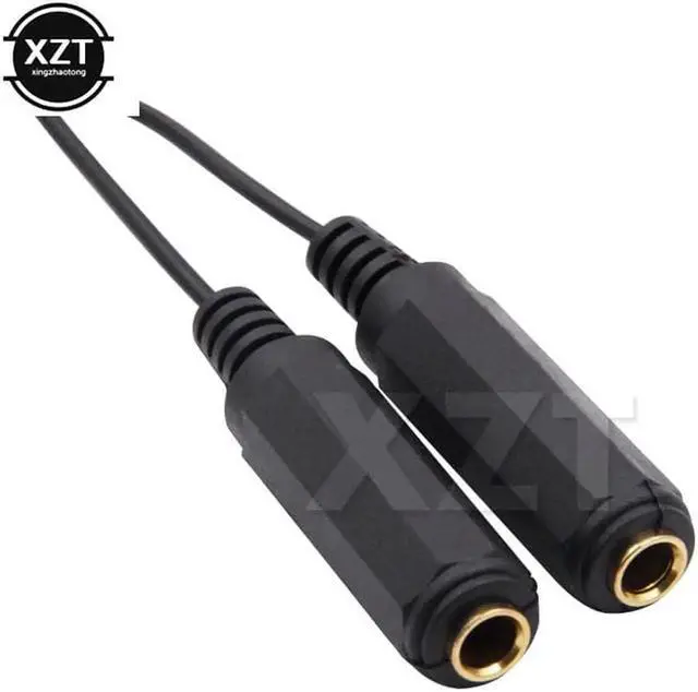 Alt view image 4 of 4 - 1Pcs 6.35 mm Male Stereo to 6.35 mm Double Female Adapter Jack 1/4 Audio Y Splitter Audio Cable 6.35 to 2*6.35 Connector
