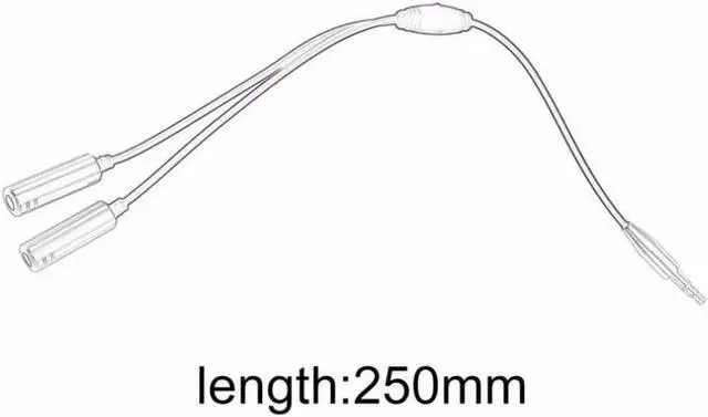Alt view image 2 of 6 - 1Pcs Audio Cable Jack 3.5mm Male To 2 Female Earphone Extension Cable 3.5mm Headphone Splitter Adapter For Iphone Laptop