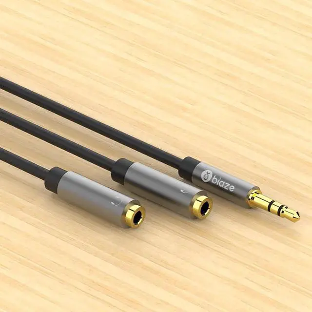 Alt view image 5 of 6 - 1Pcs Biaze 3.5mm Male to 2 Female Headphone Audio Cable Splitter Jack 3.5mm Splitter Adapter AUX Cable for iPhone Samsung MP3 Player