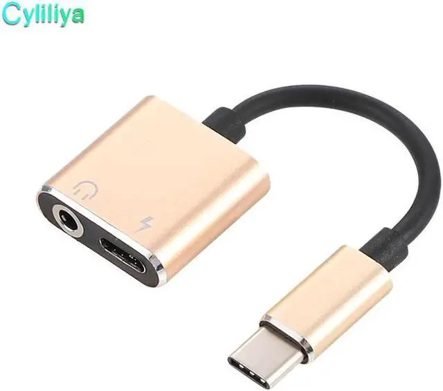 Alt view image 6 of 6 - 1Pcs 2 in 1 USB Type C to 3.5mm Aux Audio Cable Headphone Adapter Charger USB C to 3.5mm Jack Audio Splitter For Letv 2 Huawei
