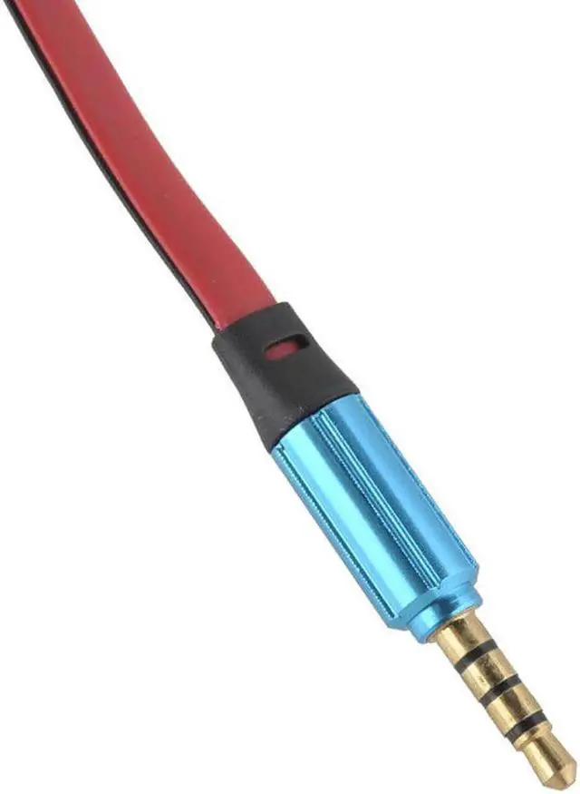 Alt view image 4 of 4 - 1Pcs Audio Phone Cable Splitter Y Cable 1 Male to 2 Female 3.5 mm Connecter Adapter Cable for Headphone Jacks Red and Black Noodle
