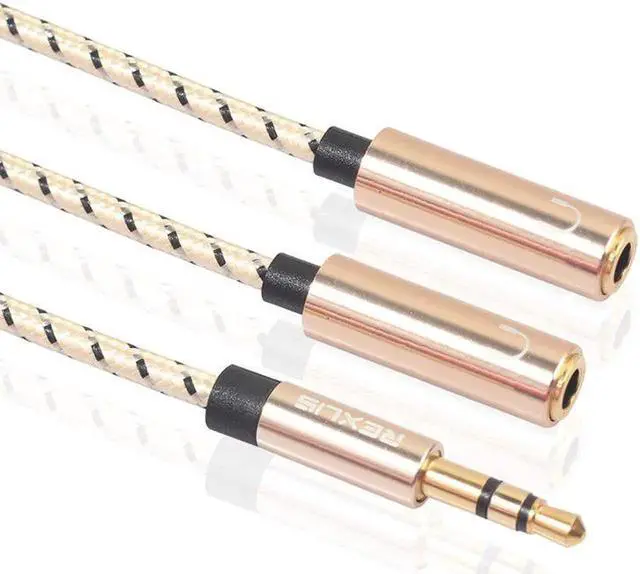 Alt view image 4 of 6 - 1Pcs Audio Cable Divider 3.5mm Male To 2 Female Jacks 3.5mm Splitter Aux Adapter Cable For Iphone Samsung Mp3 Player