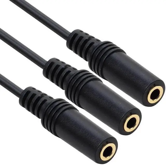 Alt view image 2 of 6 - 1Pcs Audio Cable Divider 3.5mm Male To 3 Female Jacks 3.5mm Cables Splitter Aux Adapter Cable for IPhone Samsung Headphones Plug